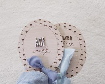 Personalized Baby Boy Birth Announcement Sign, Puppy Nursery Decor, Labrador