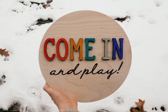Custom Playroom Sign | 3D Rainbow Letters, Kids Decor