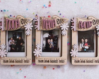 Best Mom Ever Polaroid, Personalized Mother's Day Polaroid frame magnet, Grandmother gifts, Auntie Magnet, Mother's Day photo holder