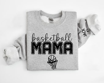 Basketball Mama Personalized Crewneck, Womens sports Crewneck, Custom Name Sports Letters crewneck pullover, Sports Shirts favorite player