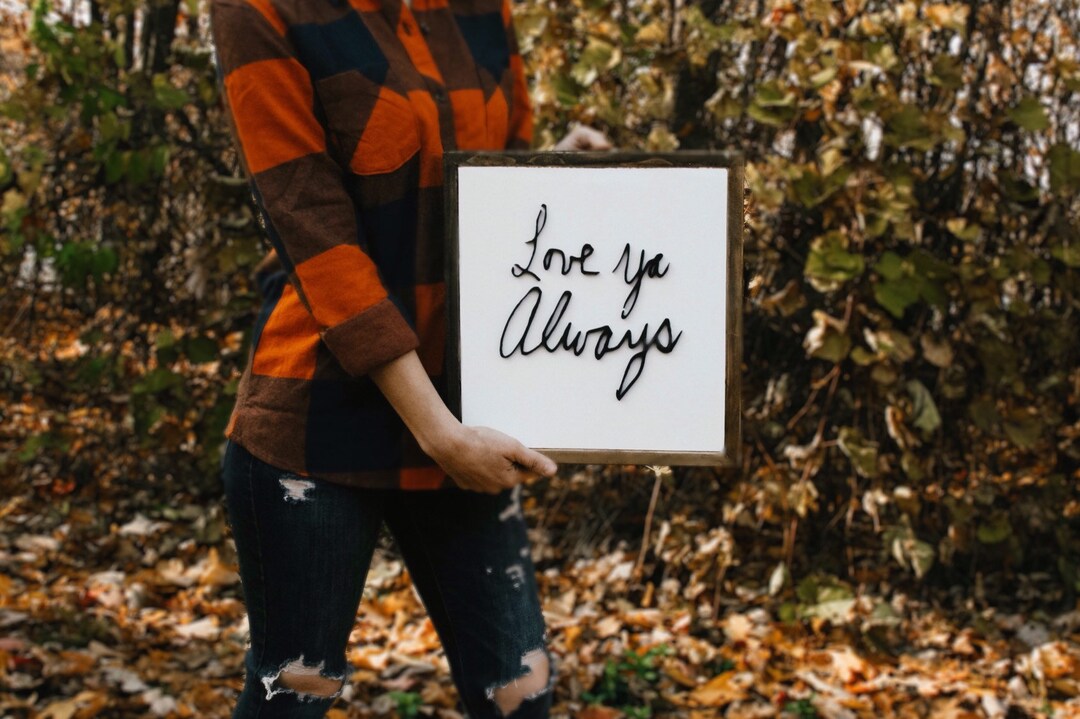 Handwriting Sign Laser Cut Handwriting Wood Sign Handwritten Keepsakes ...