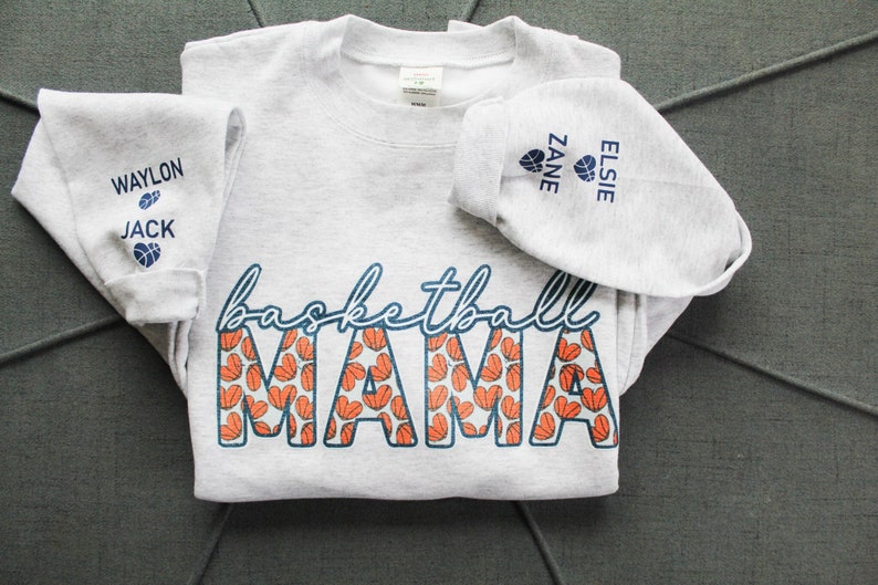 Basketball Mama game day crewneck sweatshirt, Personalized Sports Crewneck, Game Day Mama Shirt, Basketball Game Day, Custom Sport Name Bild 1