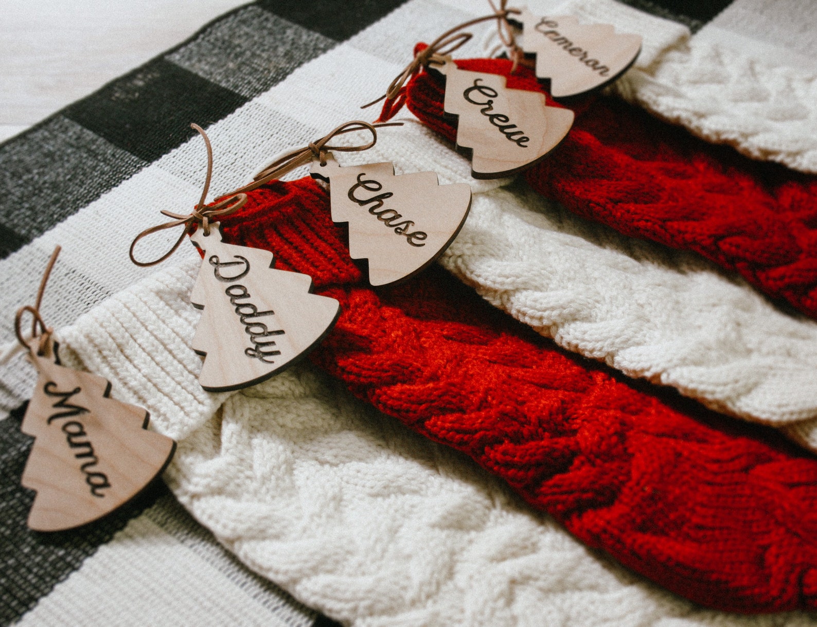 Christmas Stocking Tags Christmas Tree Stocking Tags Etsy