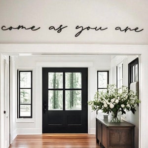 Come as You Are Wood Wall Art - Custom Quote Cutout