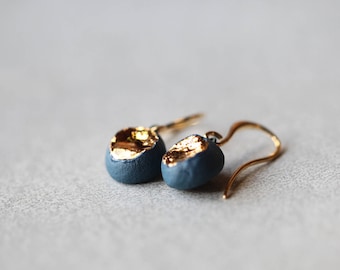 Rio azul, porcelain earrings