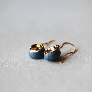 Rio azul, porcelain earrings image 1