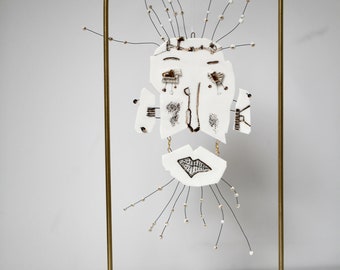 BORA, porcelain mobile, wall sculpture