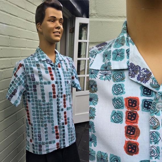 ORIGINAL 1950's ATOMIC PRINT Shirt