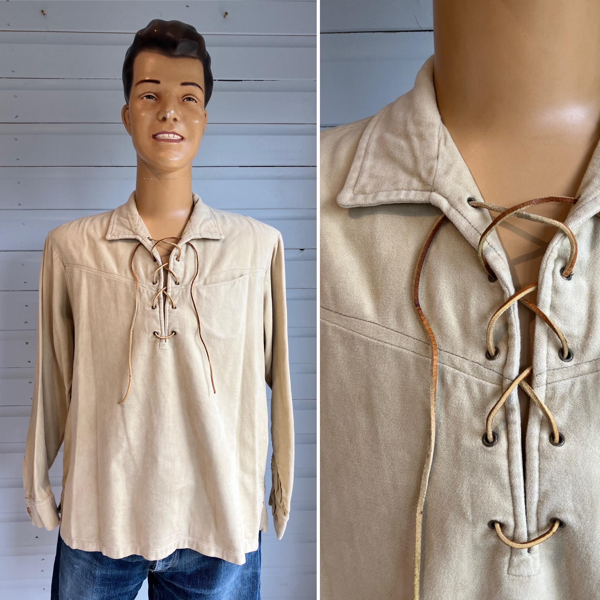 ORIGINAL 1950'S LACE UP Style Western Shirt - Etsy