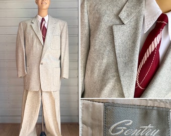VINTAGE 1950s MENS GREY Marle Suit Gentry by Pennys