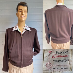ジャケット・アウター PENNEY'S 50s rayon gabardine jacket xs3x
