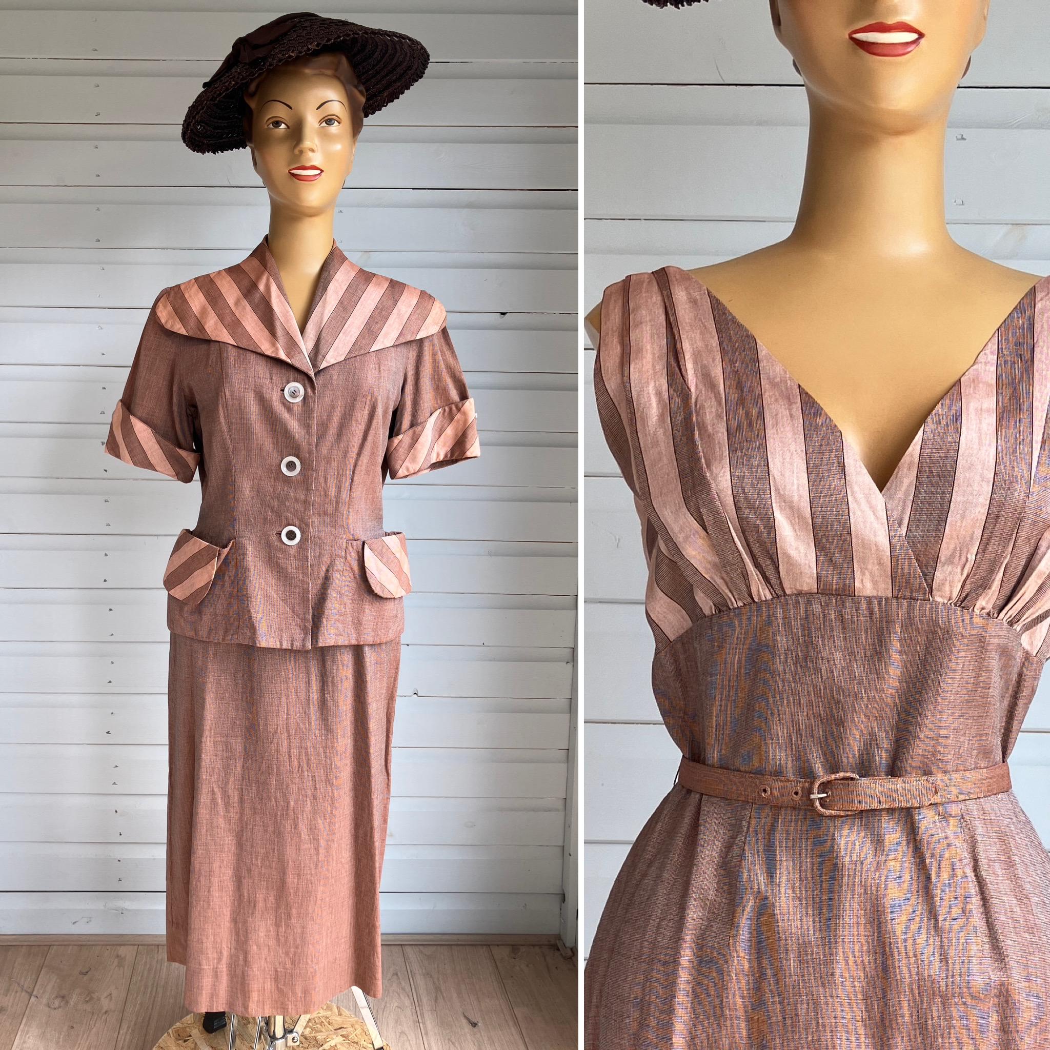 40s Jacket ORIGINAL 1940s DRESS & Jacket - Etsy