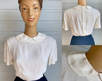 ORIGINAL 1940s/ 50s RAYON BLOUSE