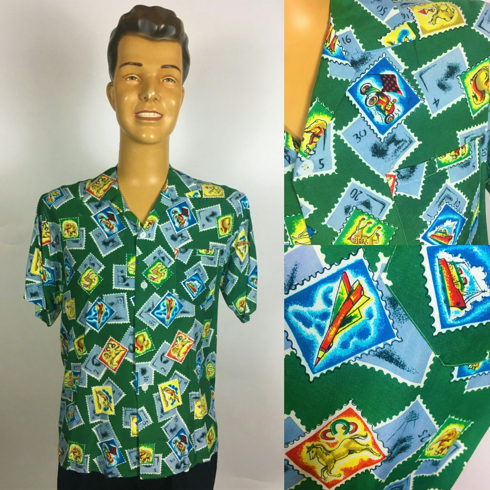 Image of Original 1960's Aloha Print Hawaiian Shirt