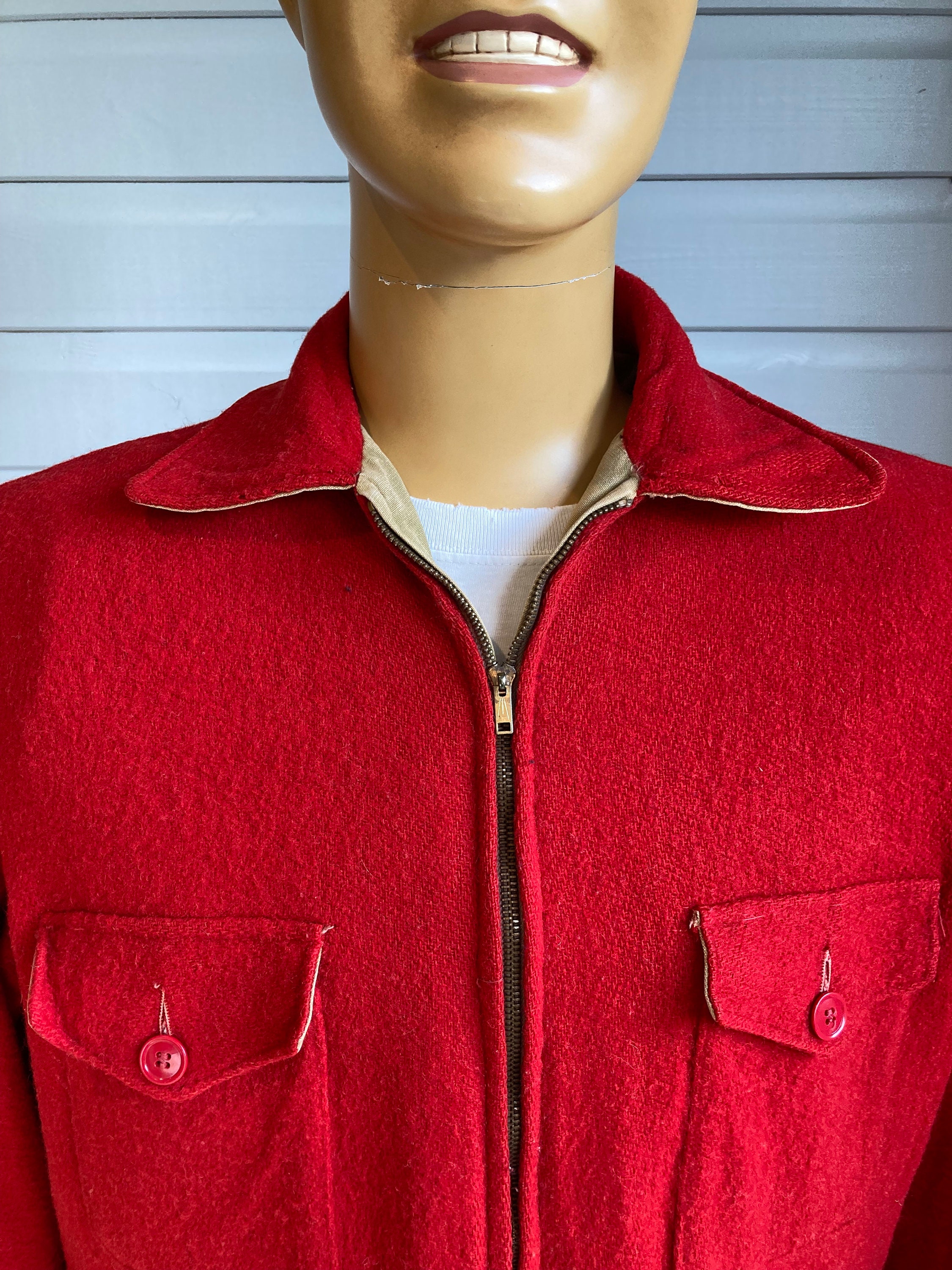 ジャケット・アウター 50s- wool hunting jacket ORIGINAL 1950s CANVAS/ WOOL Reversible Men's Hunting Jacket