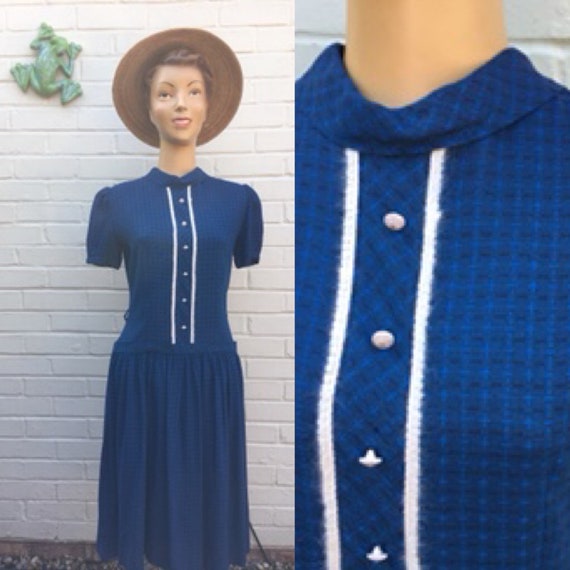 ORIGINAL 1940's/50's NOVELTY Weave Dress