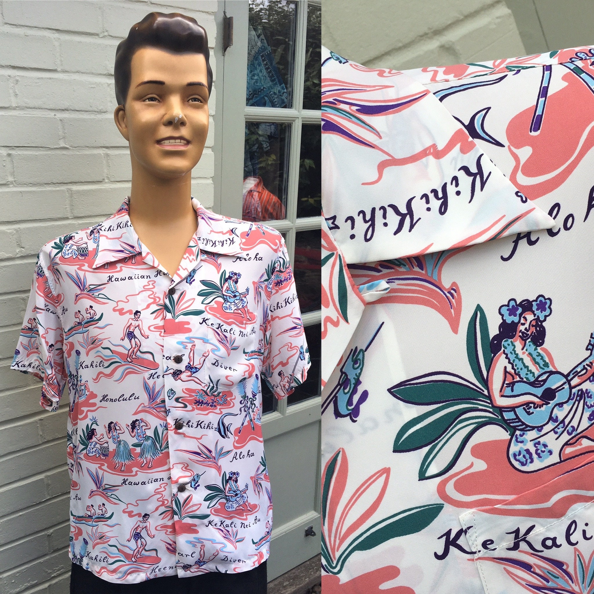 Image of Sun Surf Rayon Aloha Men’S Hawaiian Shirt