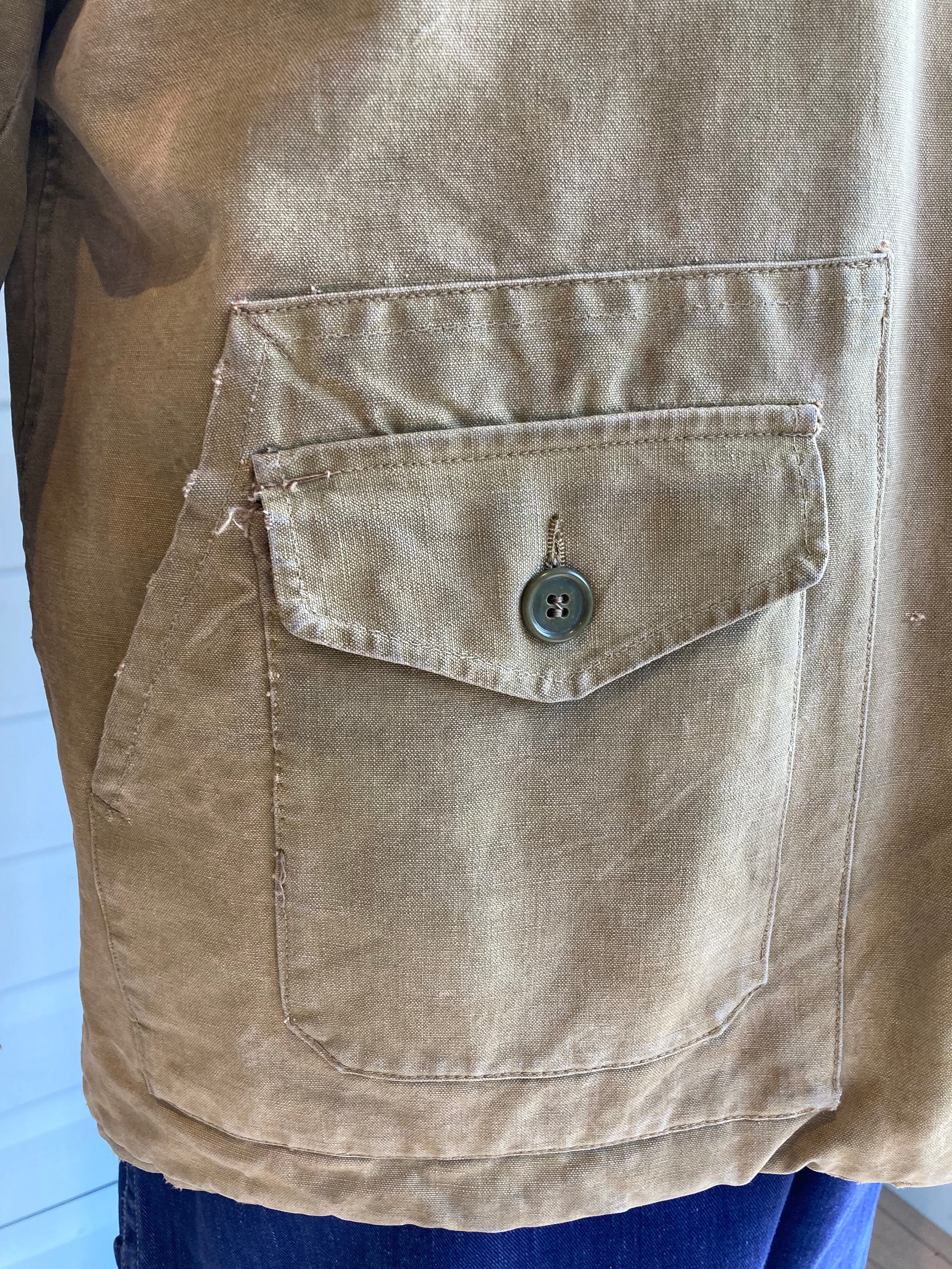 ORIGINAL 1950s CANVAS/ WOOL Reversible Men's Hunting Jacket