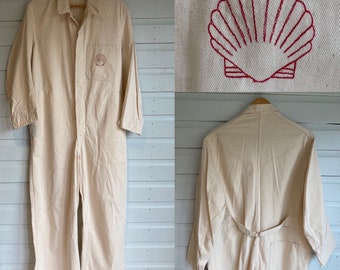 Mono de trabajo original de Shell Oil de los años 50, con cinturón en la espalda, marca Goodwood.