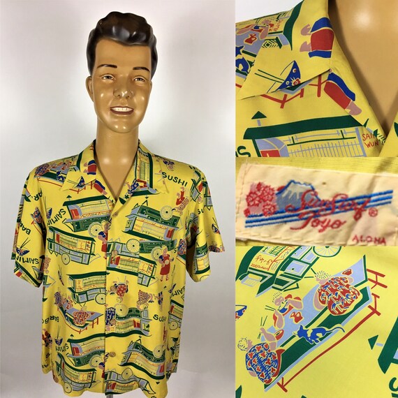 SUN SURF RAYON Aloha Men’s Hawaiian Shirt