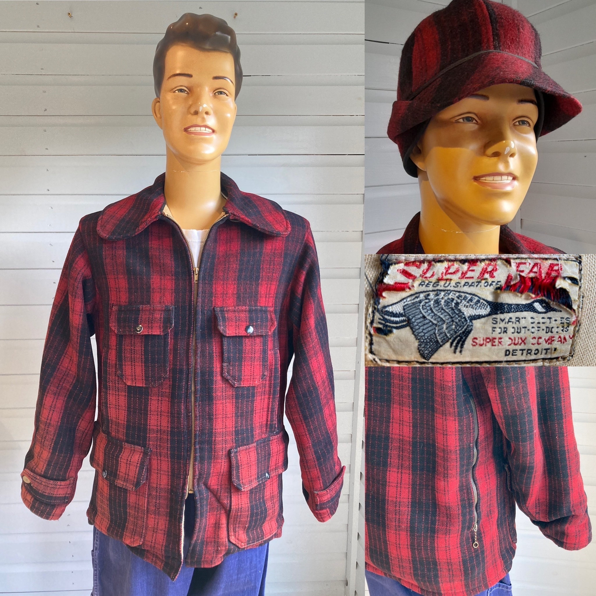 濃色 42 CARHARTT 40's 50's 復刻 デニム カバーオール ジャケット