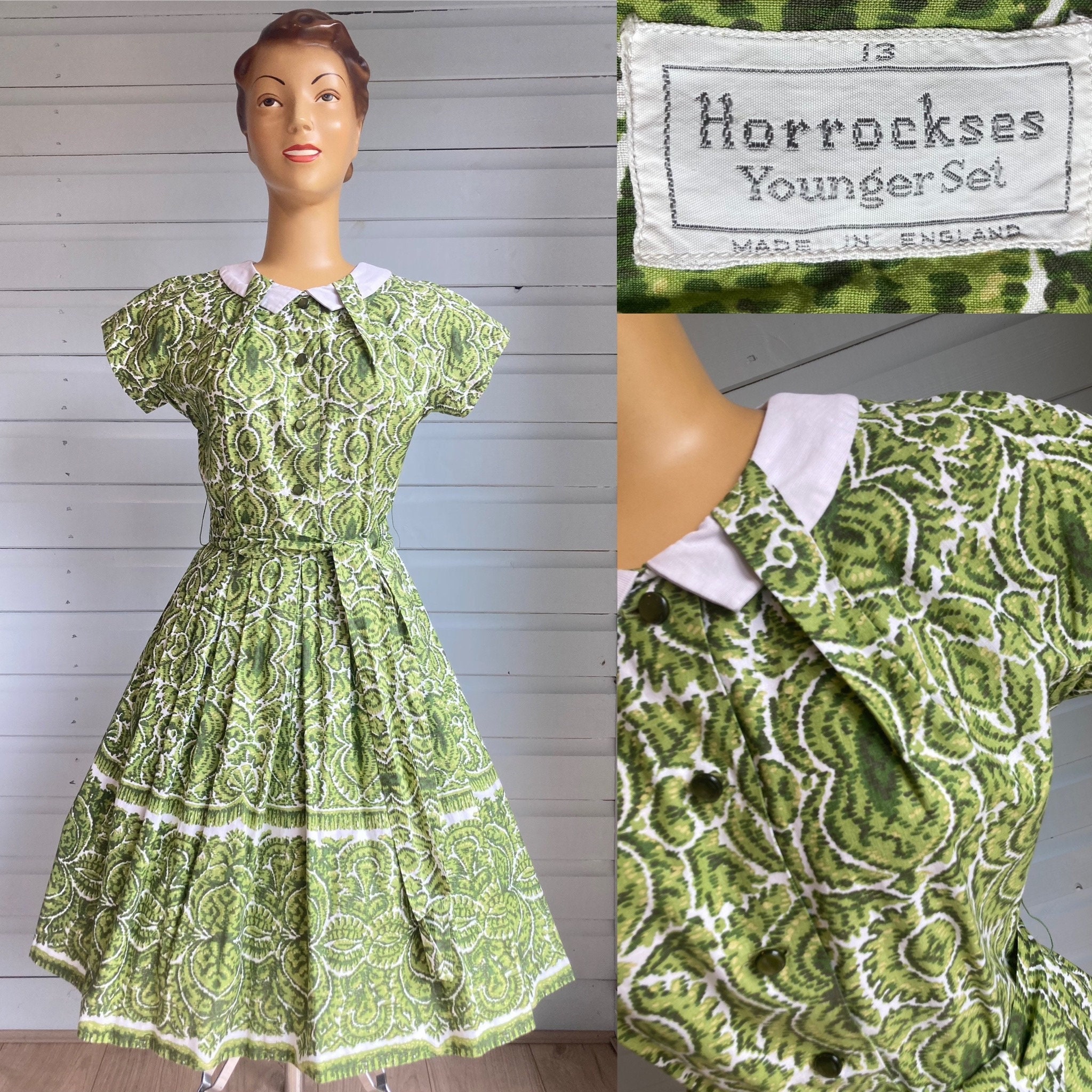 ORIGINAL 1950s HORROCKSES Cotton Print Dress - Etsy