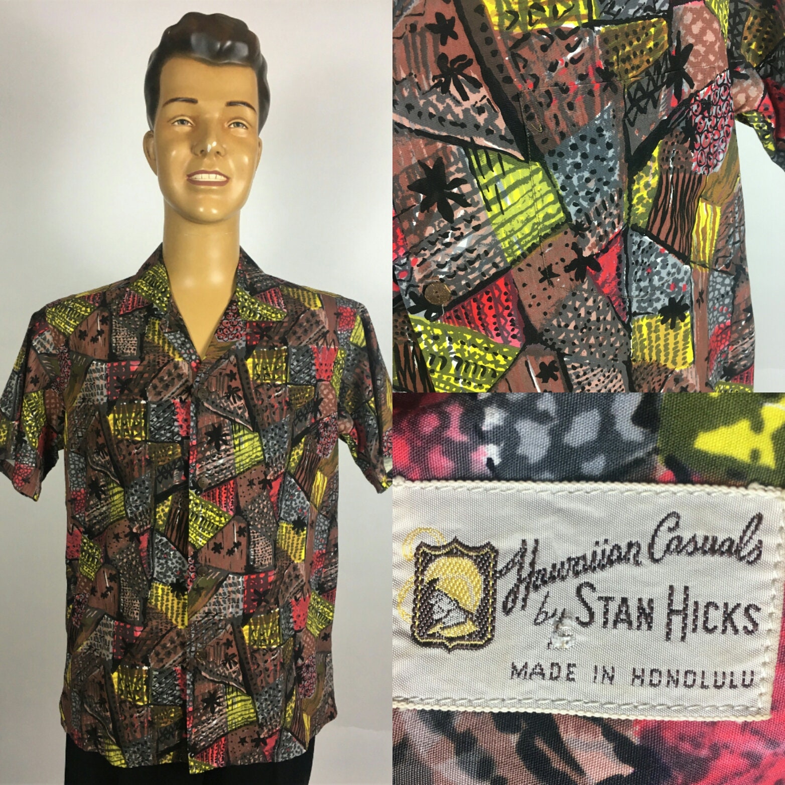 Image of Original 1950's 1960's Stan Hicks Aloha Hawaiian Shirt