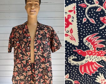 ORGINAL jaren 50 CABANA-set herenshirt zwemshorts