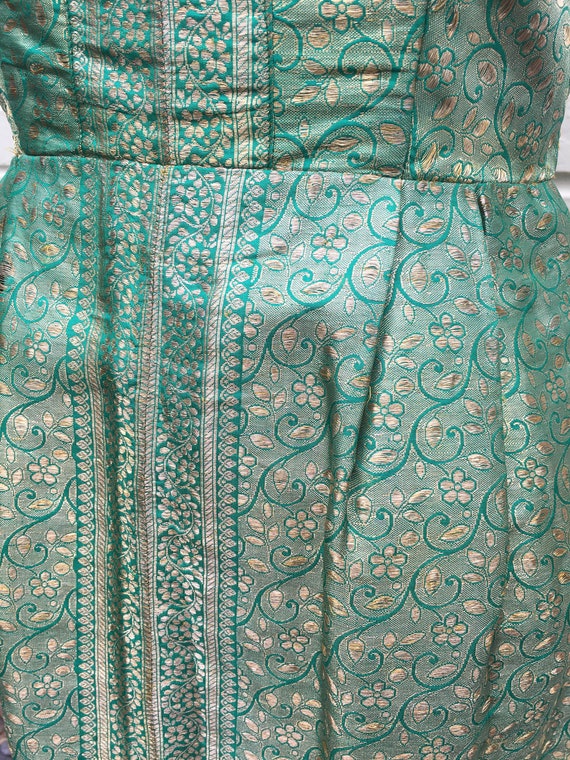 ORIGINAL 1950s ASIAN TIKI Wiggle Dress Xs - image 7