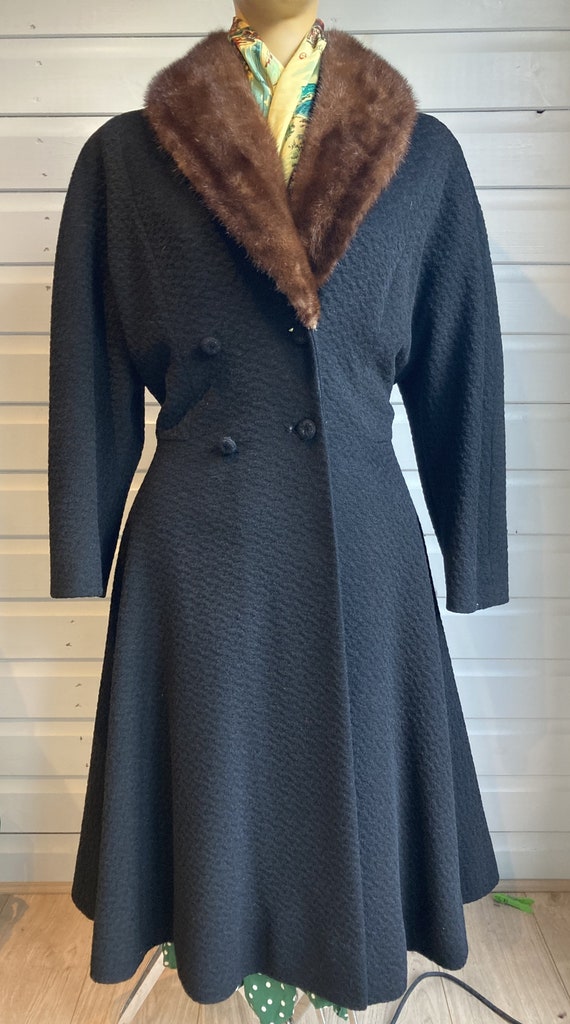 ORIGINAL 1940s/ 50s AMERICAN PRINCESS Wool Coat - image 2