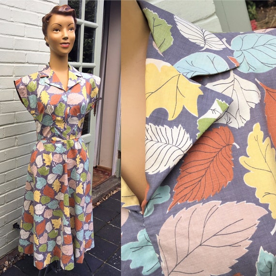 ORIGINAL 1950s COTTON PRINT Dress