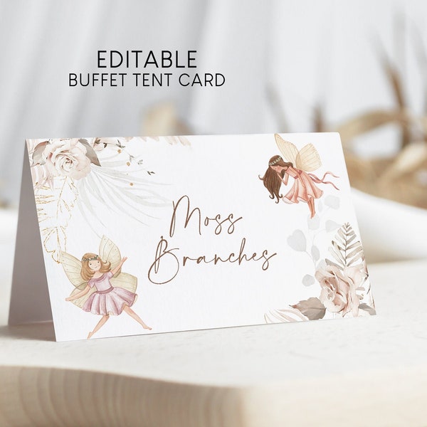 Fairy Theme Place Card Etsy