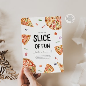 Pizza Birthday Party Invitation: Editable Kid&#39;s Pizza Making (Digital Template)