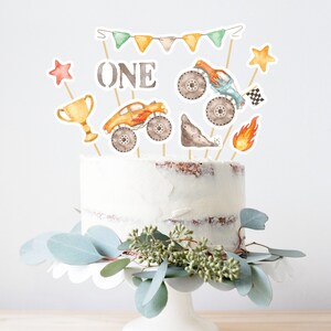Monster Truck Cake Topper: First Birthday Party Decor (Instant Download)