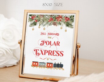 Polar Express Sign: Christmas Birthday Party Decor (8x10 Printable)