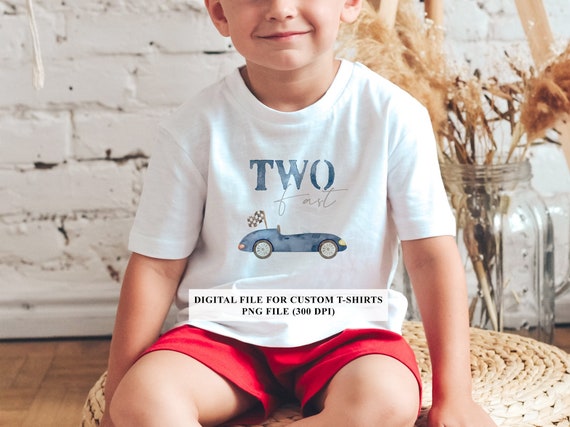 Two Fast Race Car PNG: 2nd Birthday Shirt (Digital Download)