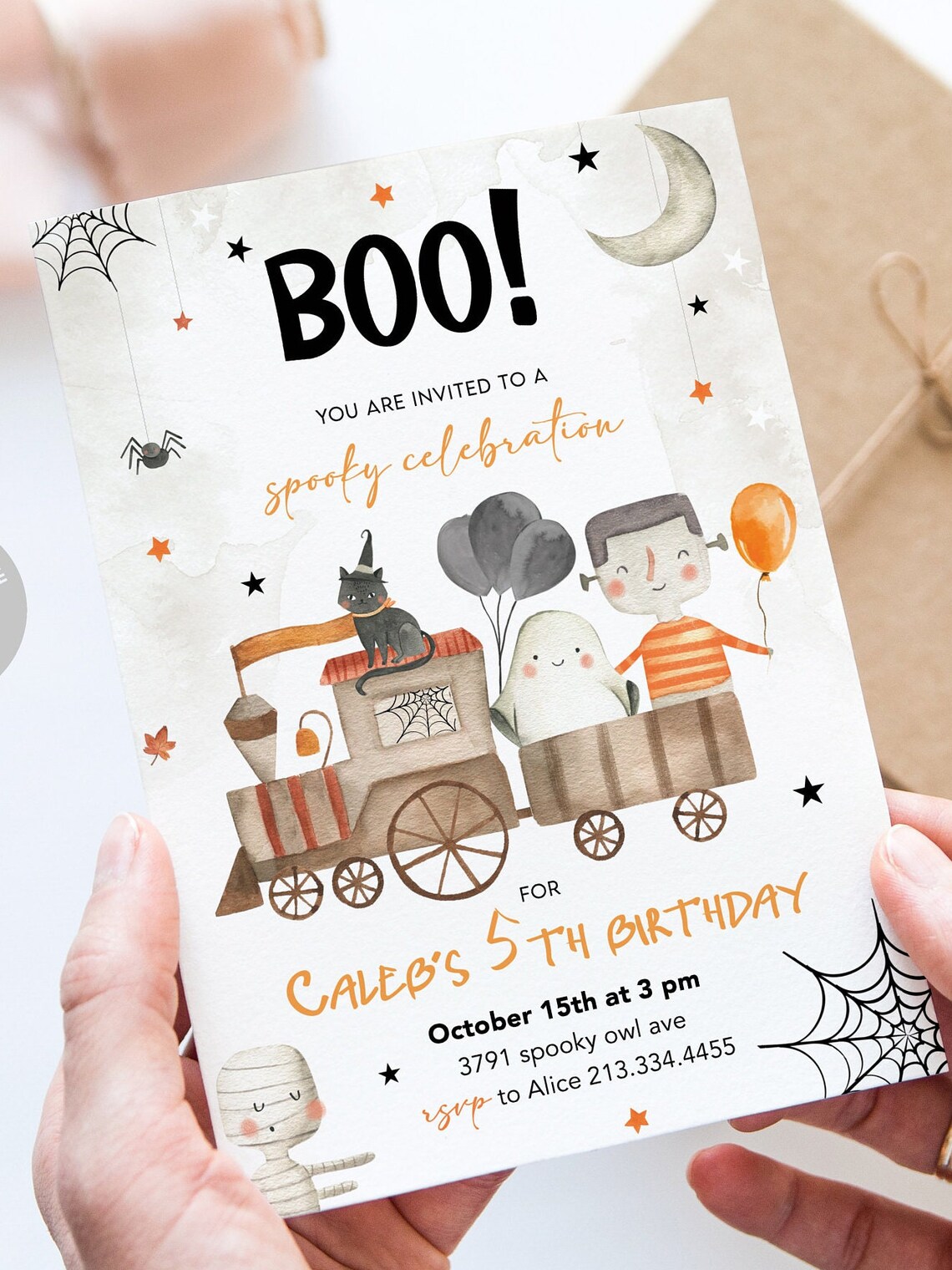 Editable Printable Halloween Birthday Party Invitation - Etsy