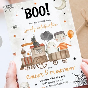 Editable Printable Halloween Birthday Party Invitation - Etsy