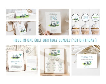Hole In One Golf 1-årsfestpaket (utskrivbar, direkt nedladdning)