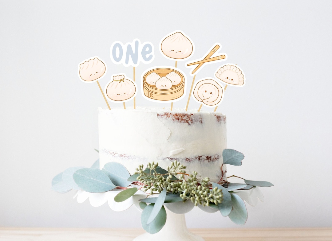 Dim Sum Cake Toppers: Little Dumplings 1st Birthday (instant Download ...