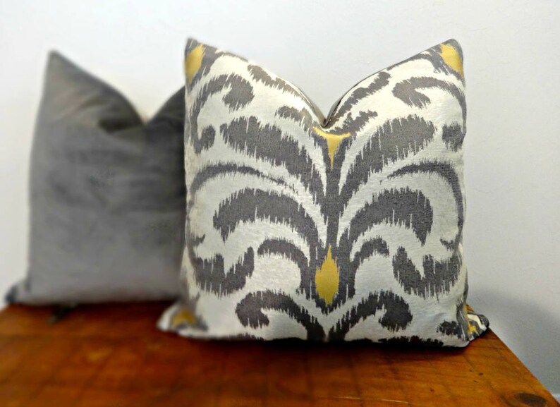 Kravet Grey Ikat Pillow Covers/ Silk Pillow Cover/ Designer Etsy