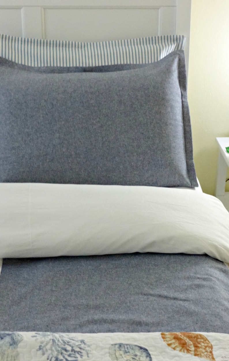 Pillow Sham Linen Pillow Sham Cotton Euro Sham Denim Custom Etsy