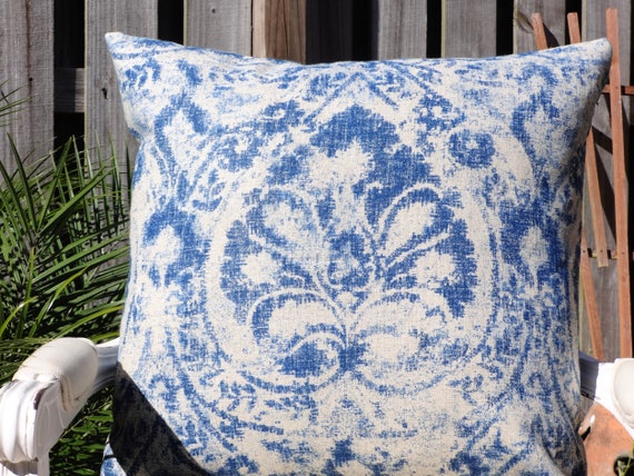 Linen Pillow Cover Fiorano Damask 20 22x22 24x24 Pillow Cover Designer Pillow Toss Accent Throw Pillow Etsy