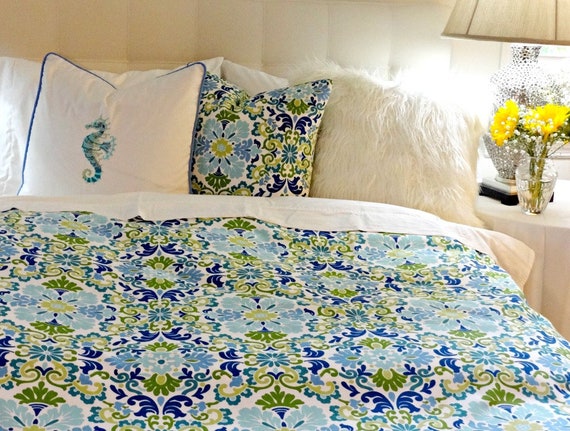 Waverly Folk Damask Twin Queen King Duvet Cover Linen Duvet Etsy