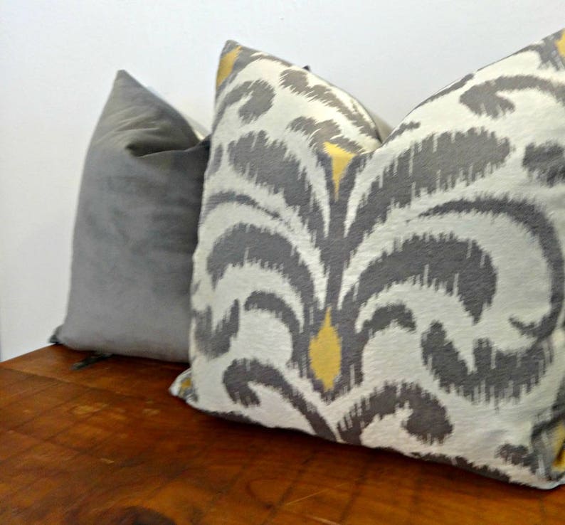 Kravet Grey Ikat Pillow Covers/ Silk Pillow Cover/ Designer Etsy