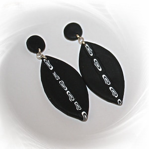 Drop earrings, statement earrings, polymer clay earrings, nickel-free earrings