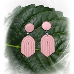 Earrings, Color selection Dangle earrings, geometric earrings, polymer clay earrings, statement earrings image 7