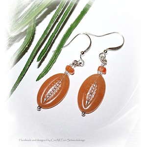 Earrings, hanging earrings, carnelian earrings, carnelian earrings, carnelian earrings handmade
