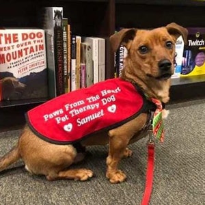 Paws from the Heart Pet Therapy Dog Jacket or Bandana