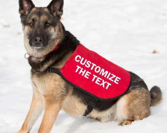 CUSTOMIZE Your Dog Jacket Vest - You Choose the Text